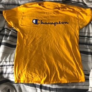 Yellow champion tee shirt